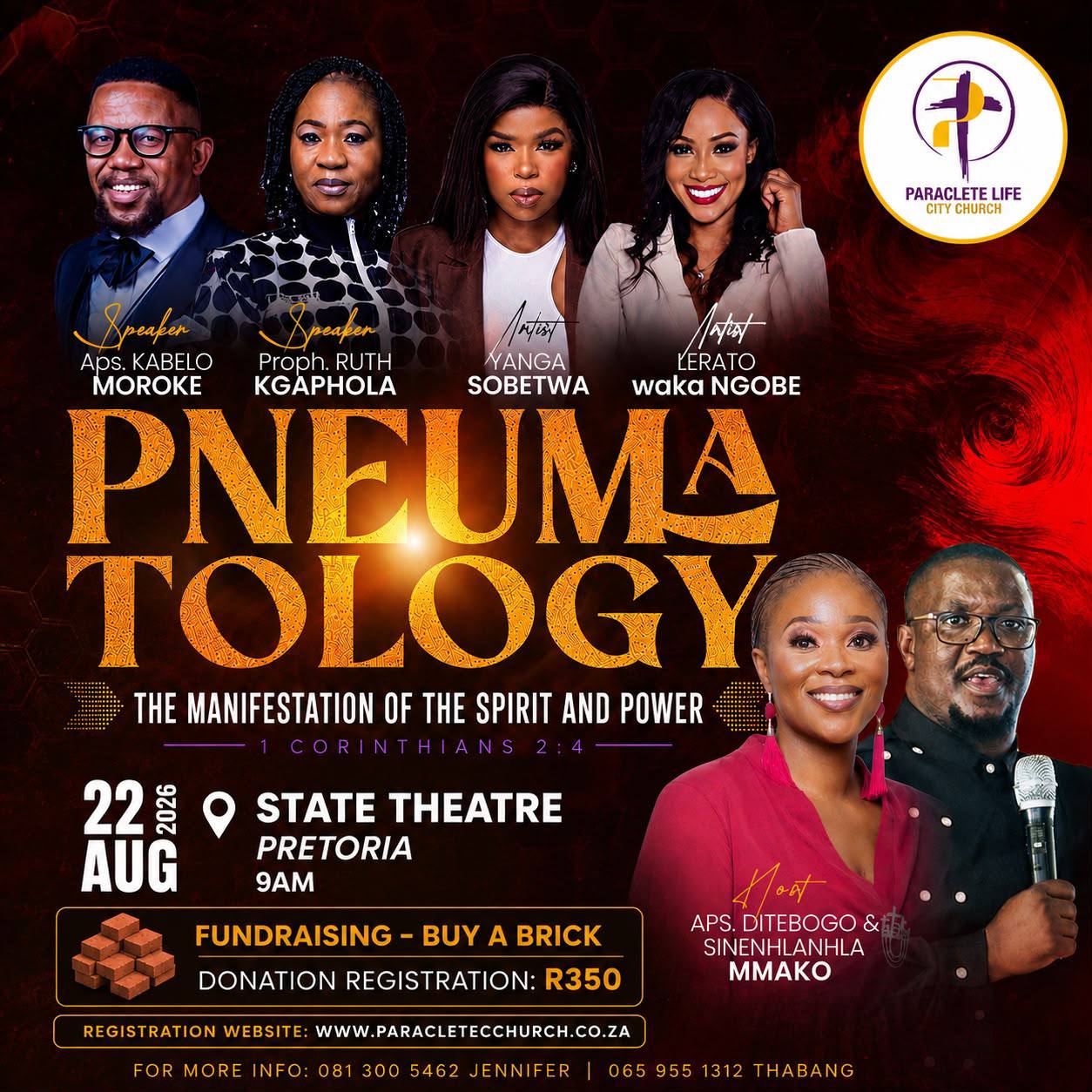Pneumatology 2026 — Save the Date, 22 August 2026 at State Theatre